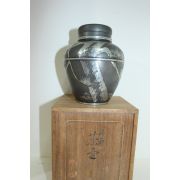 명품-주석 노송문 차통