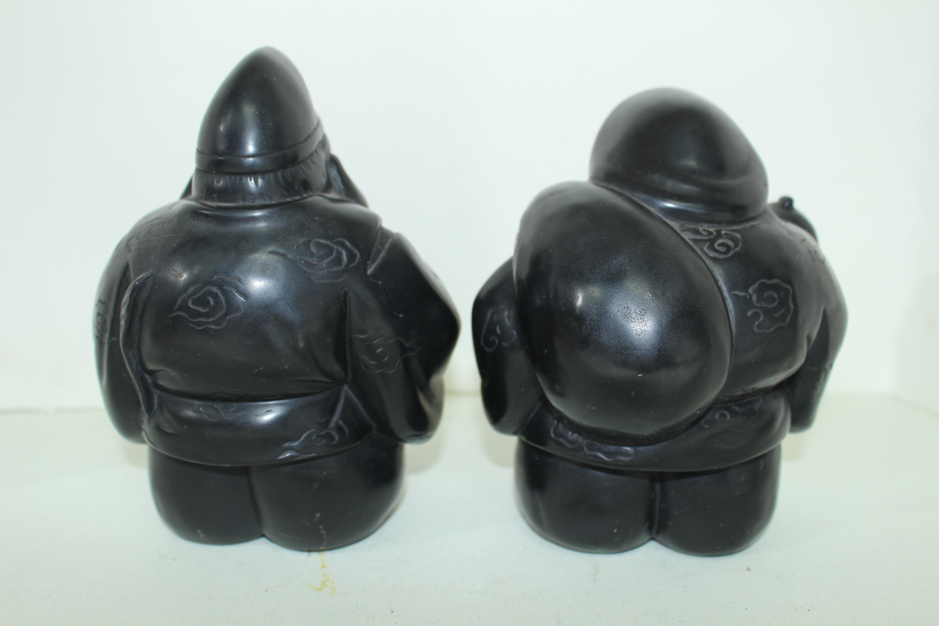 아지석 원석돌을 통으로 조각한 복신 2점