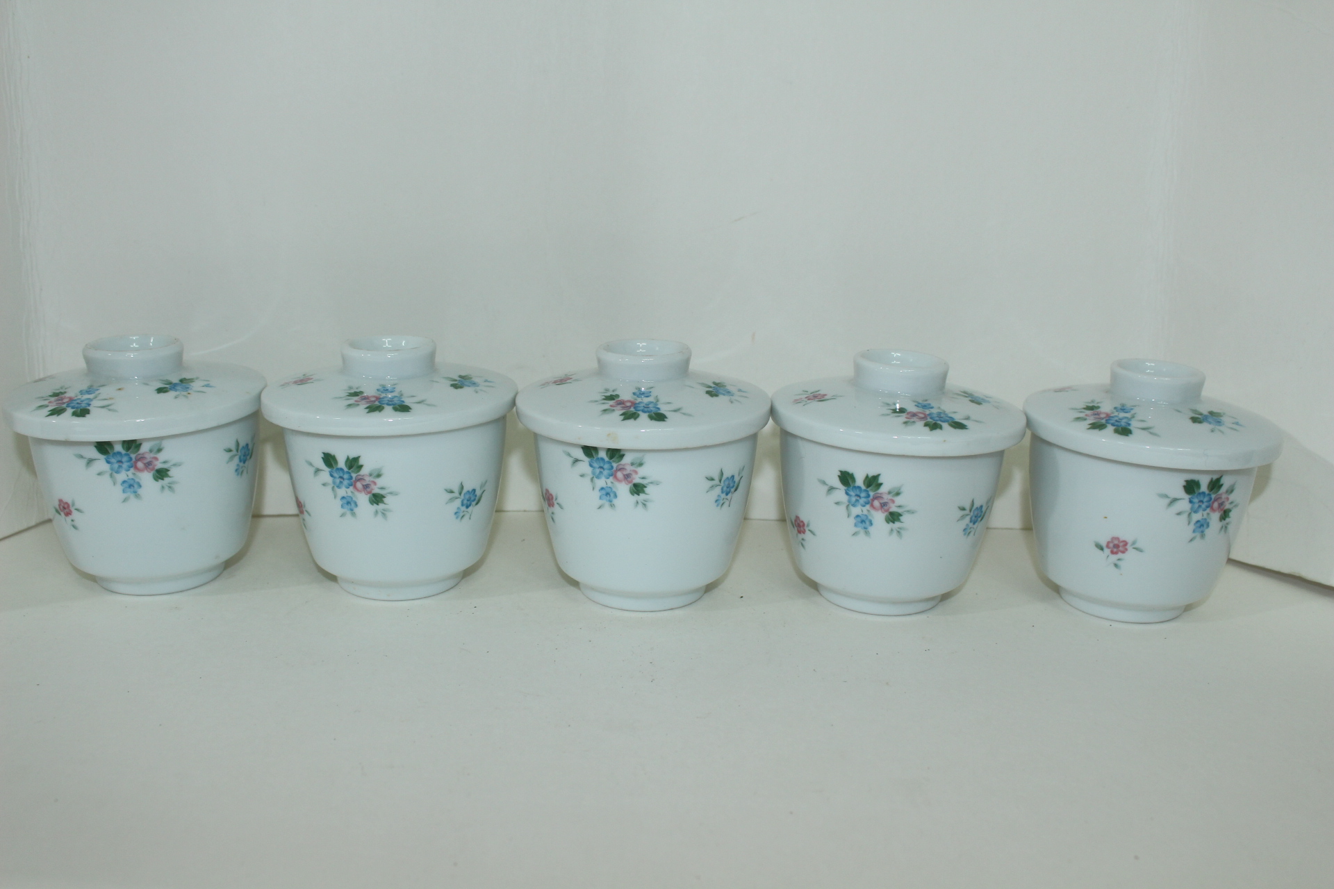 노리다케 장미화문 두껑있는 잔 5점셋트