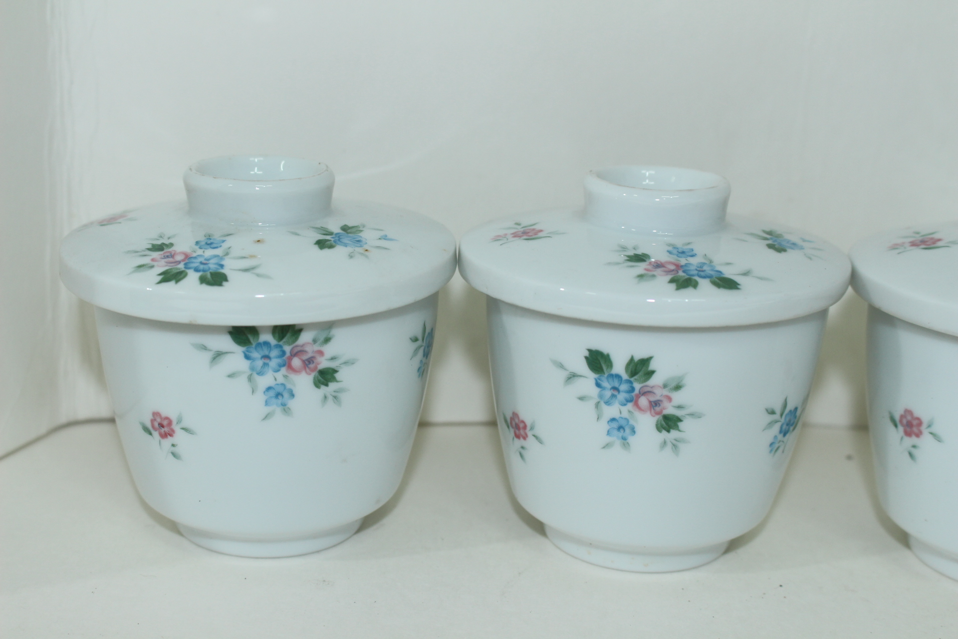 노리다케 장미화문 두껑있는 잔 5점셋트