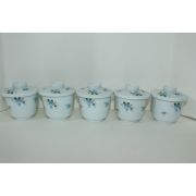 노리다케 장미화문 두껑있는 잔 5점셋트