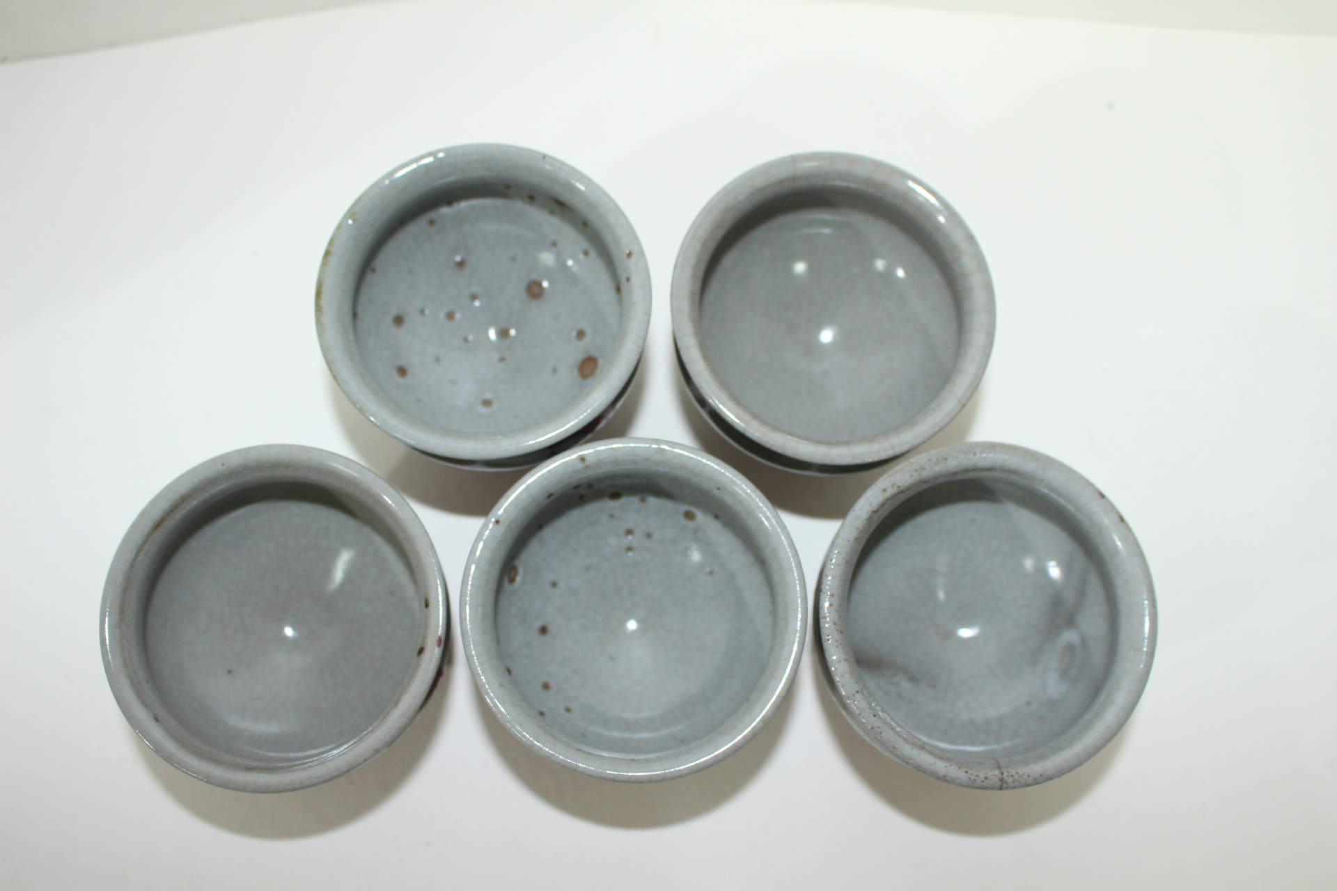 연대가좋은 청자진사달마도문 잔 5점