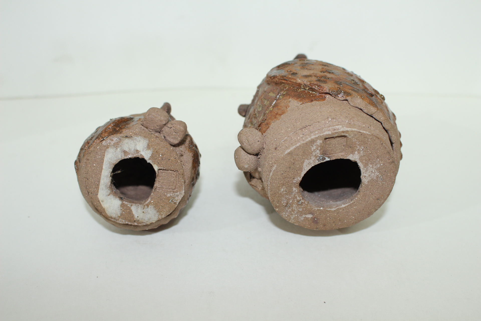 시가라끼 청자 부엉이 조각상