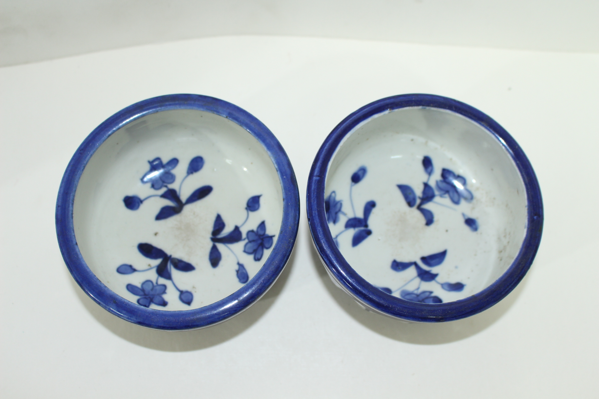 100년이상된 청화백자문자화문 완 2점