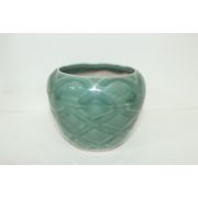 연대가좋은 청자 양각추상문 향완