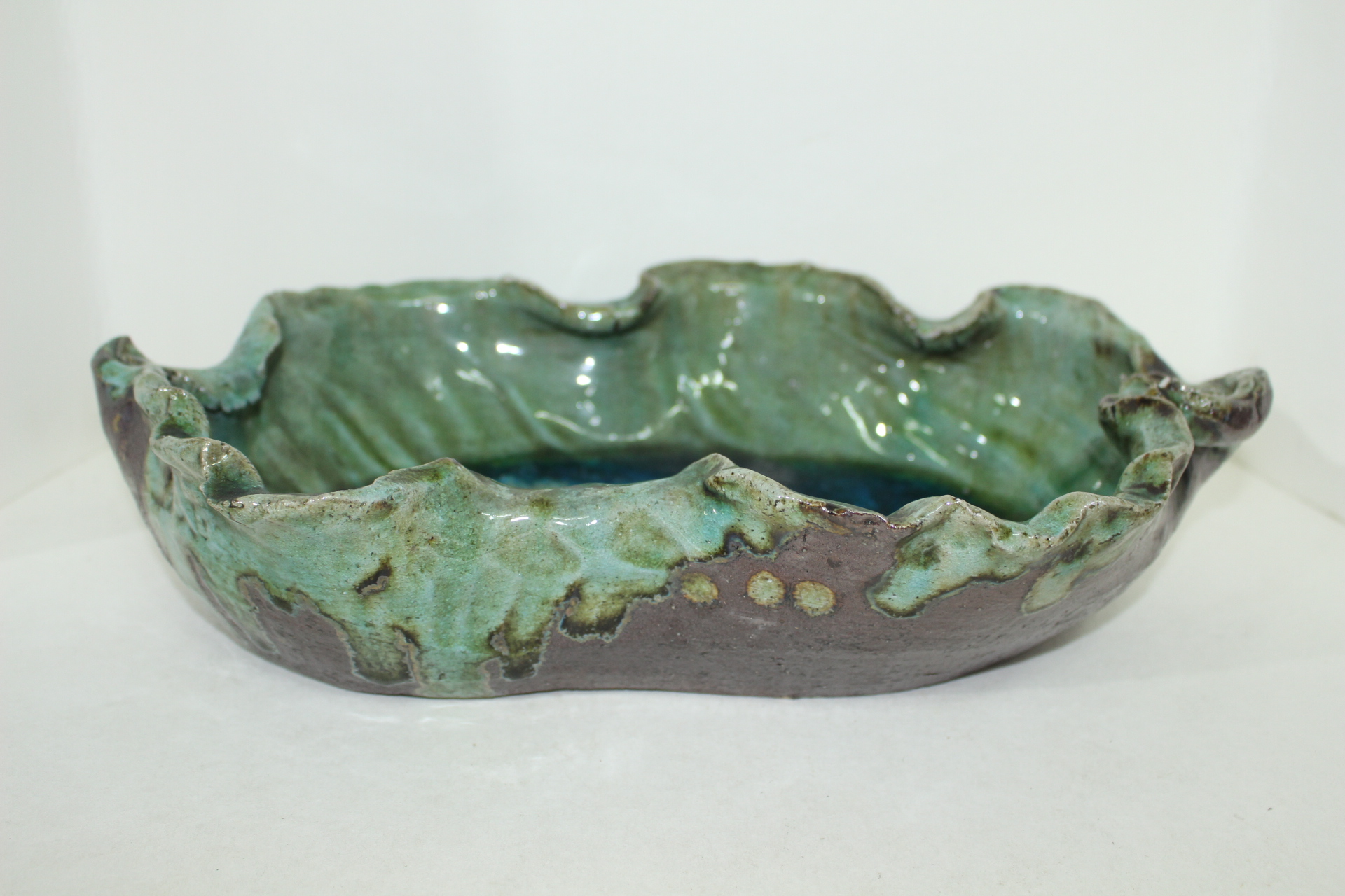 골동-연대가좋은 청자 나뭇잎모양 수반