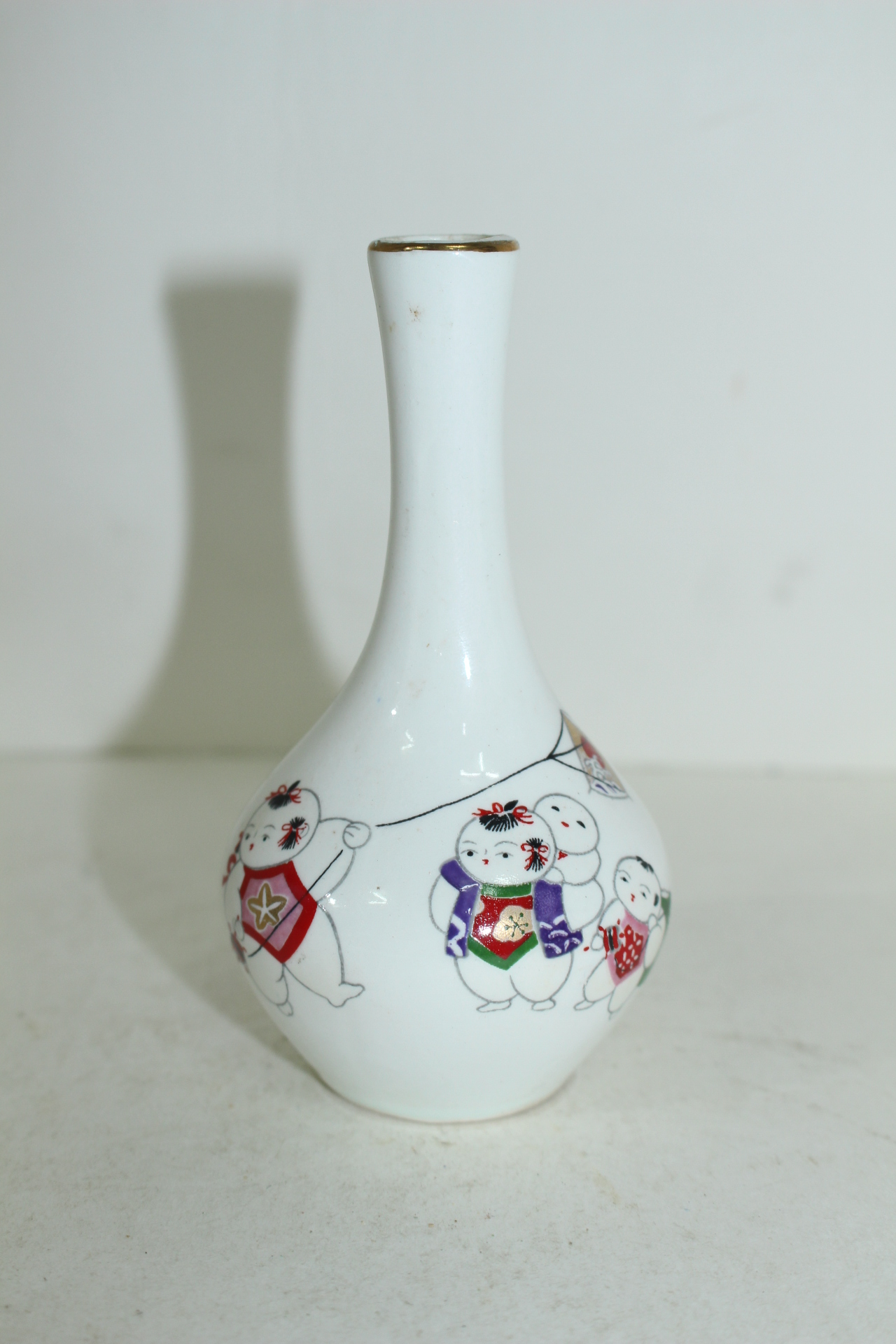 분청자 청화진사금채동자문 소호