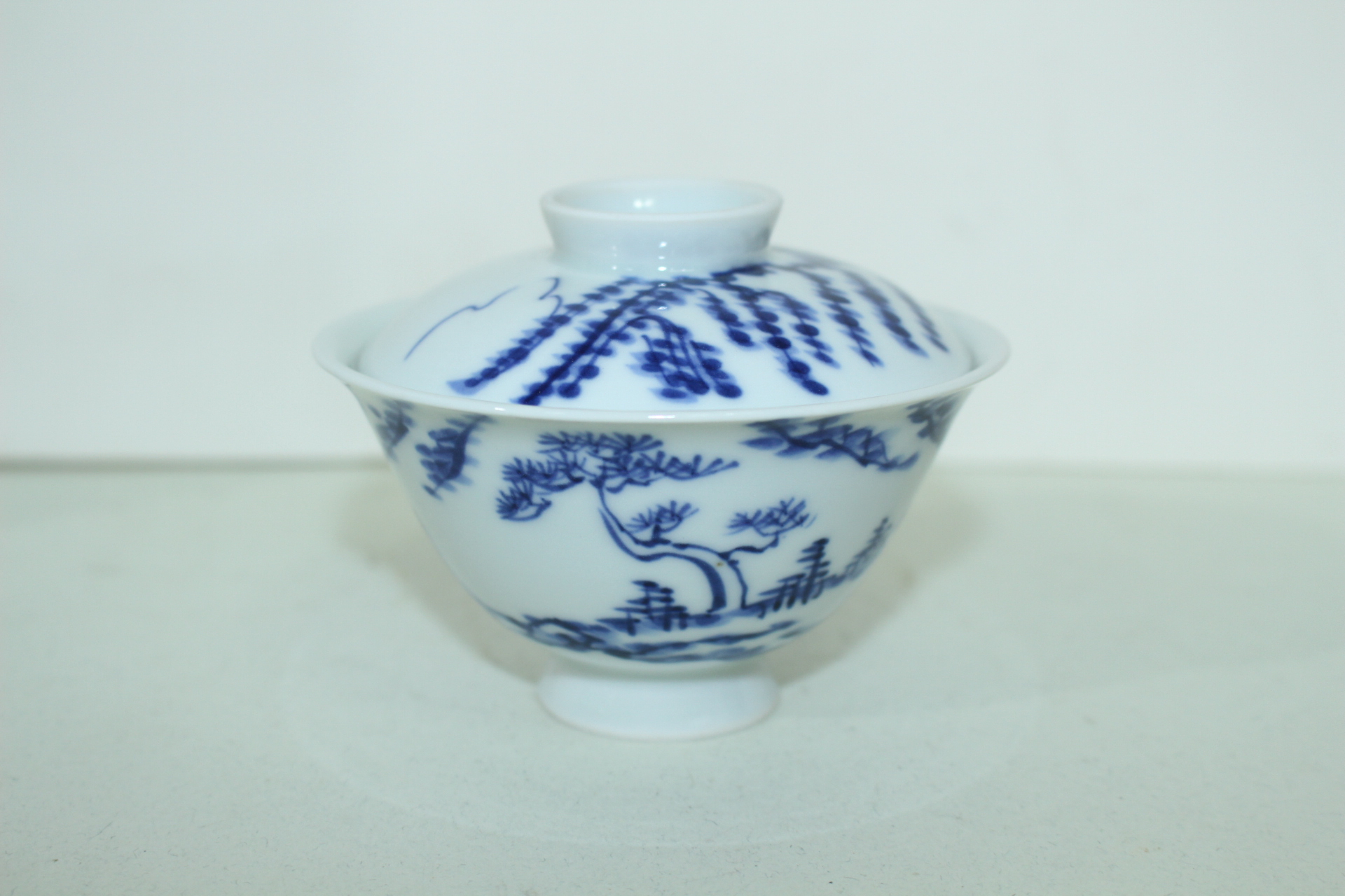 명품 이마리 화봉(和峰) 청화백자화문 개완