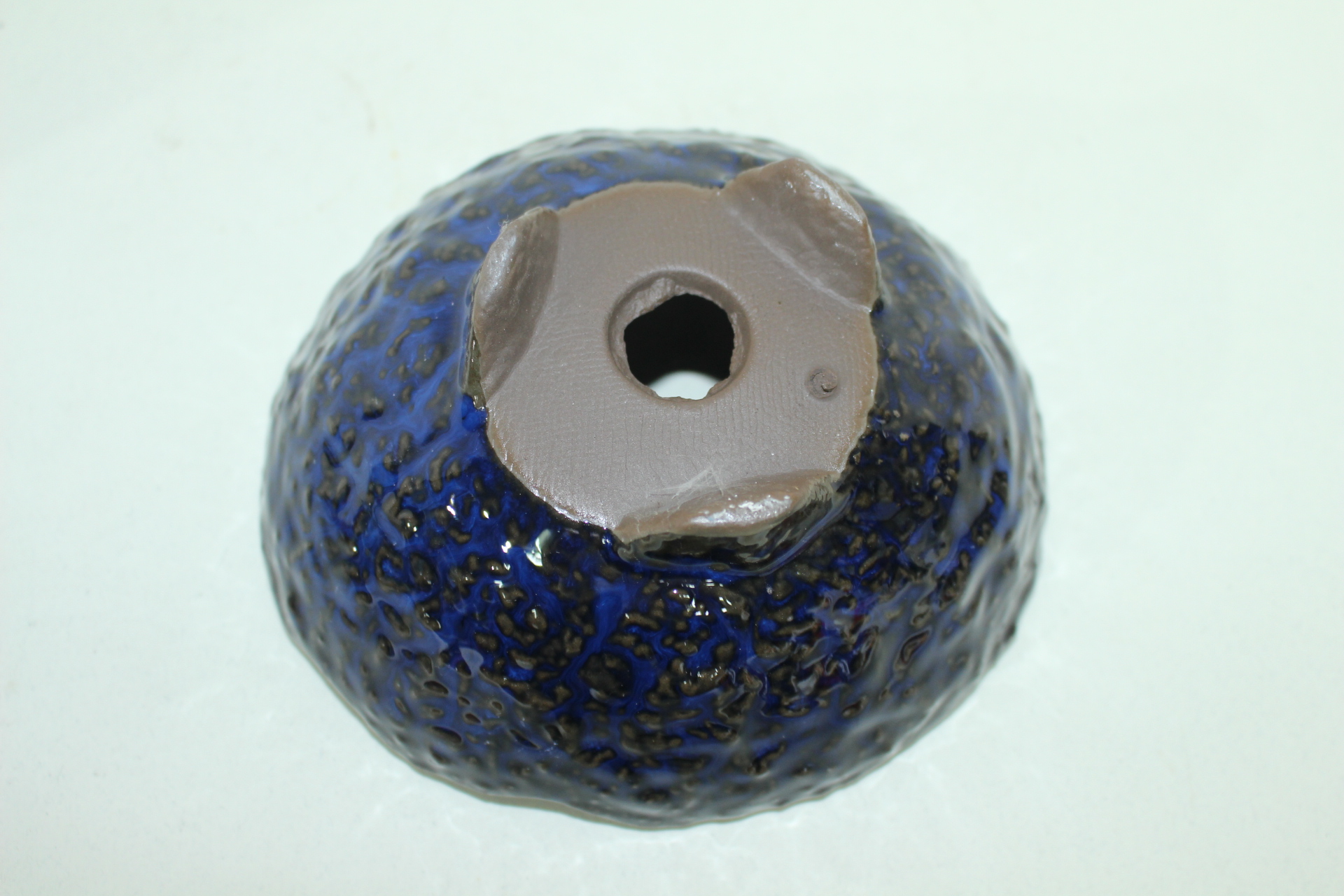 청록청자 화형 삼족화분