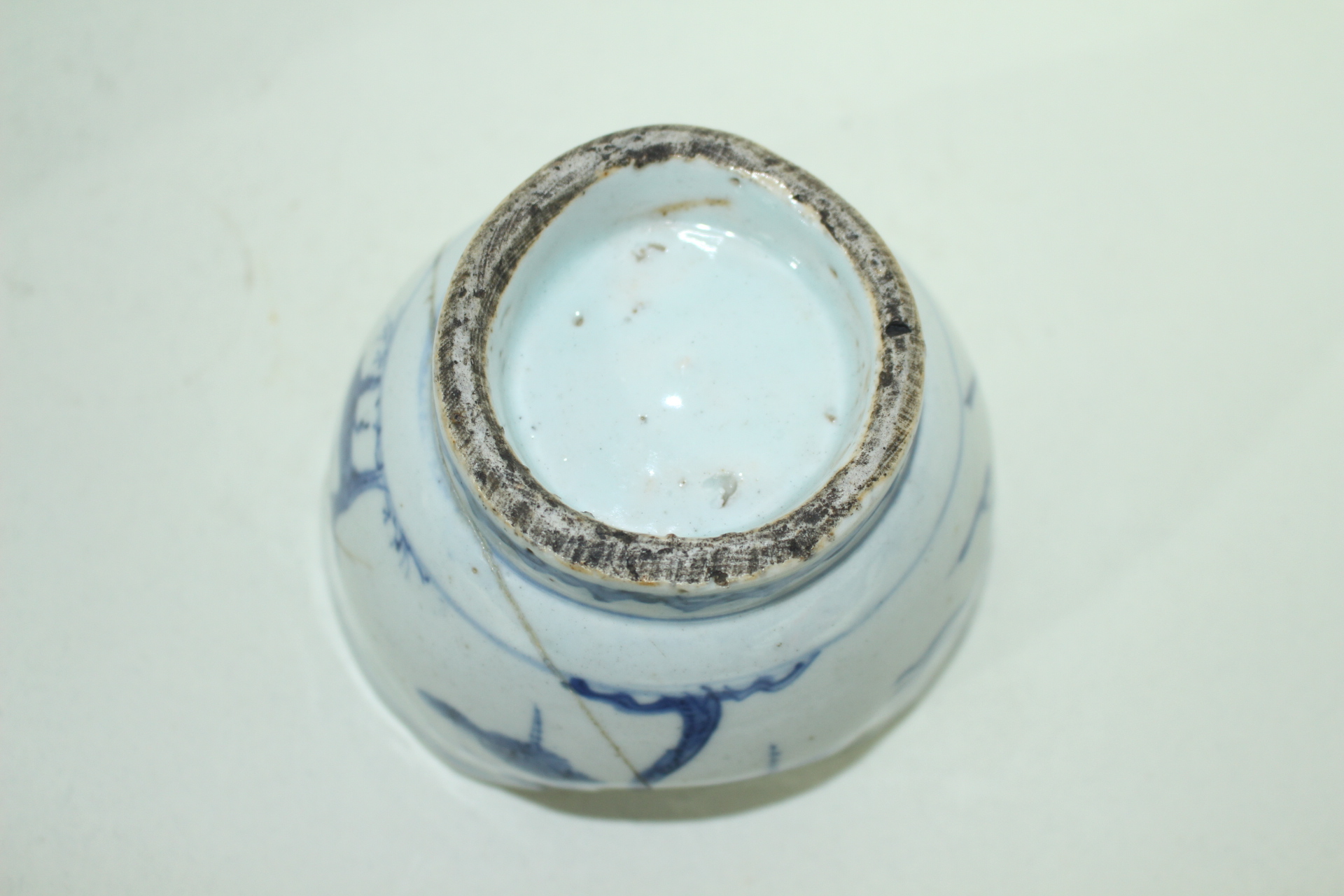 에도시기 양촌고이마리 청화백자노송학문 말찻잔