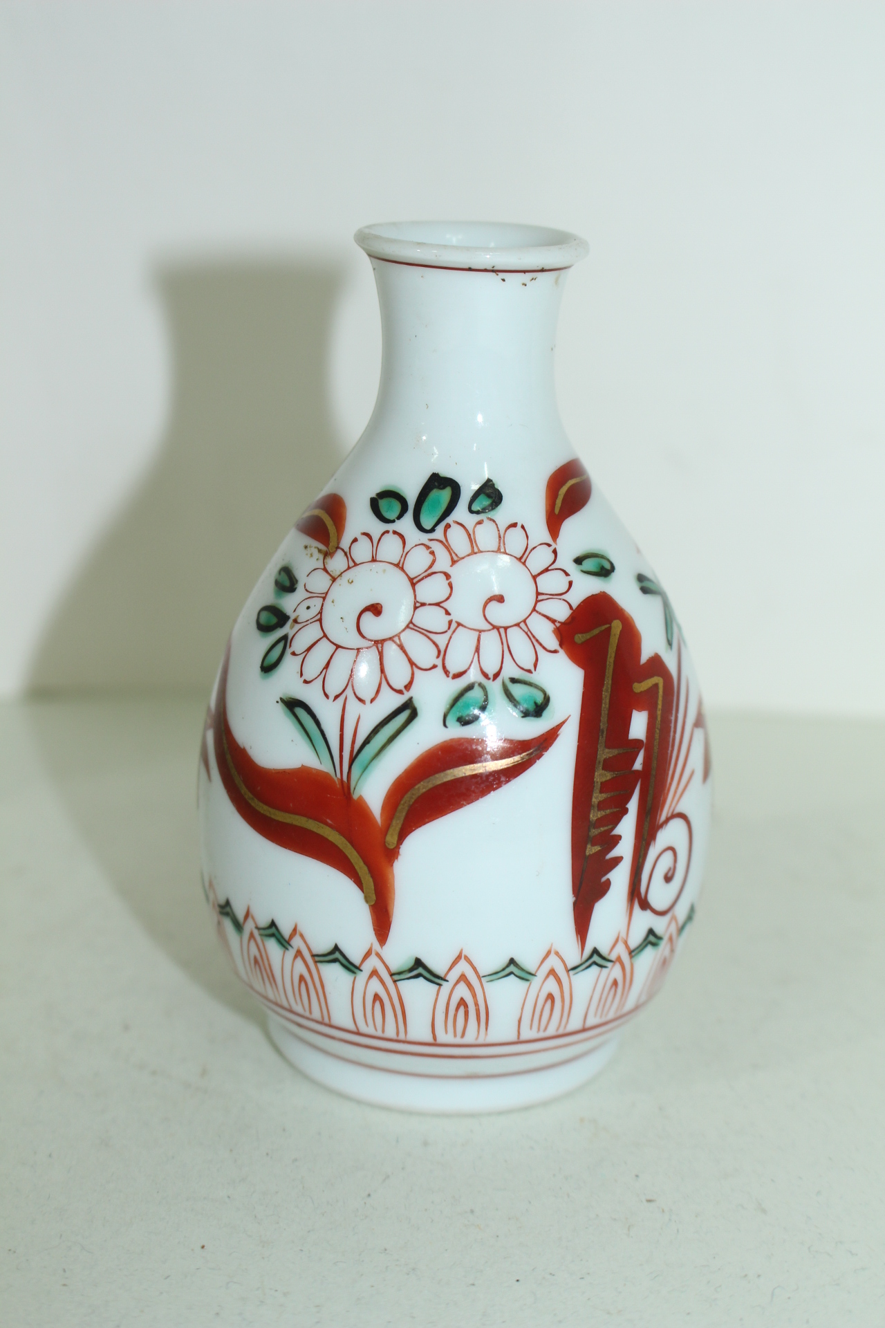 진사백자화문 복자 주병