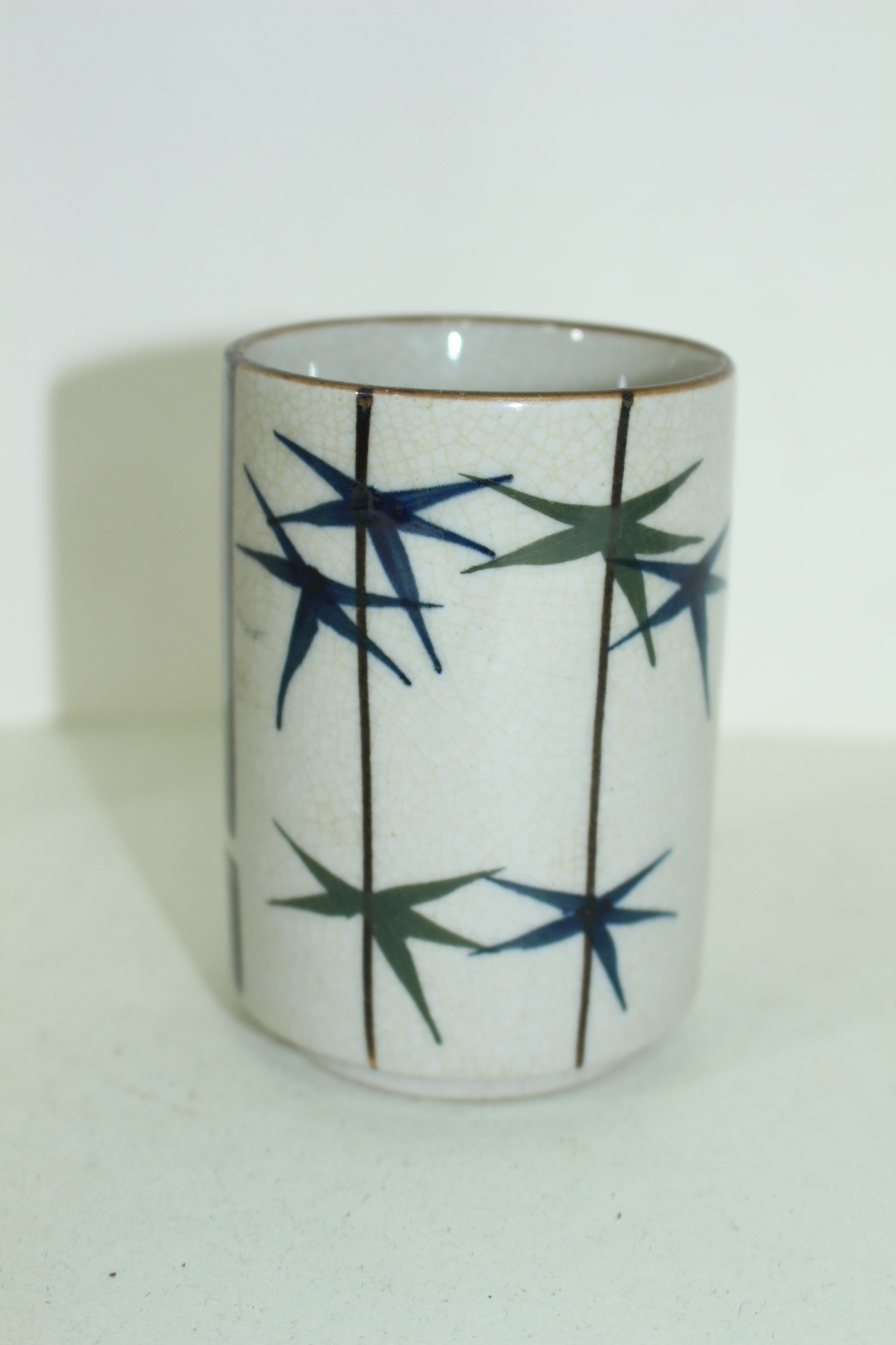 철화청자 죽문 통잔