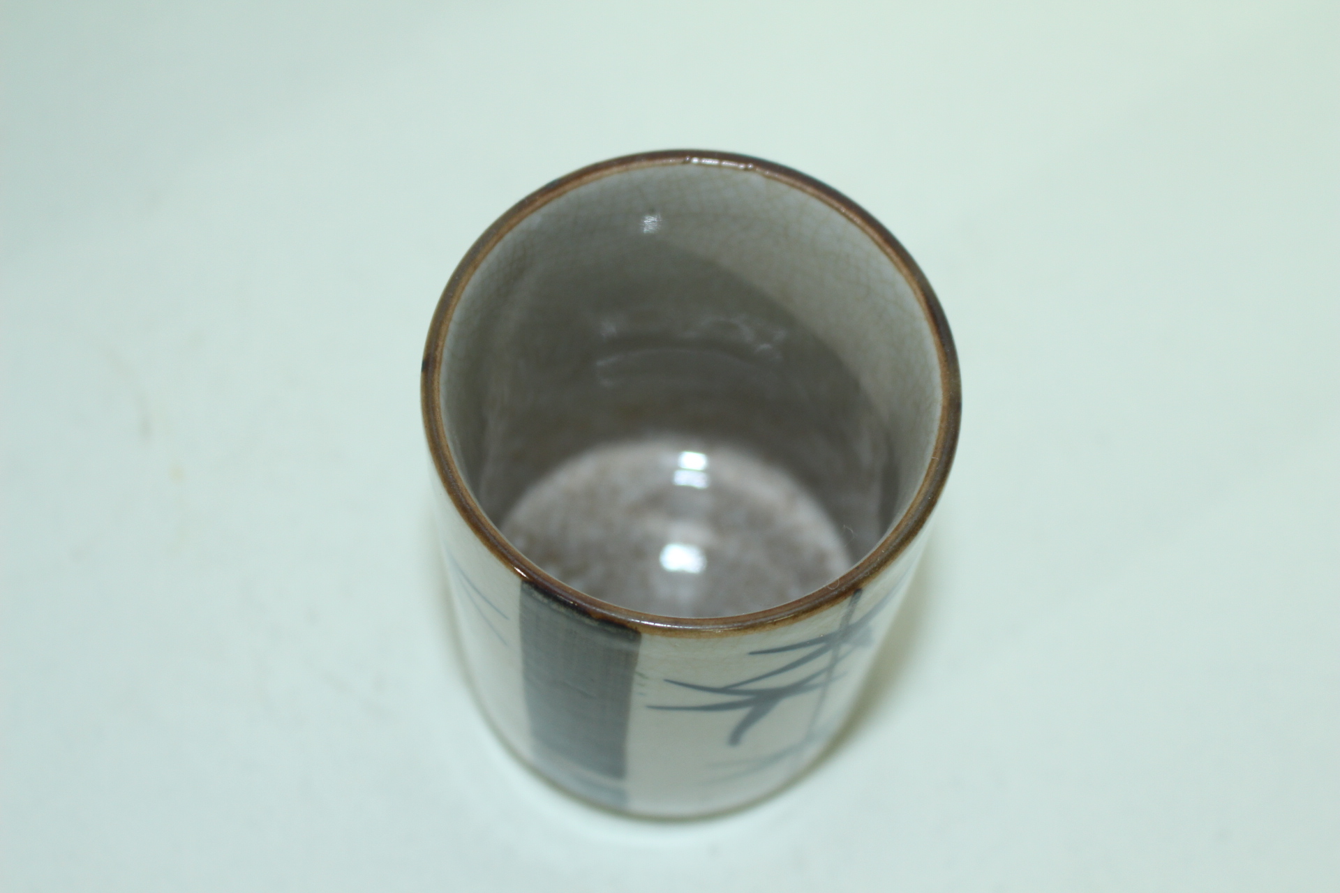 철화청자 죽문 통잔