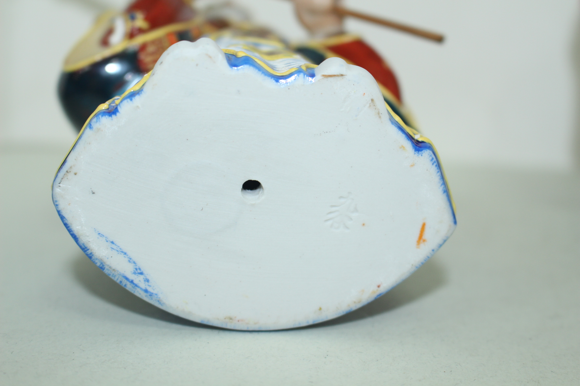 구다니 청화백자 인물조각상 1쌍