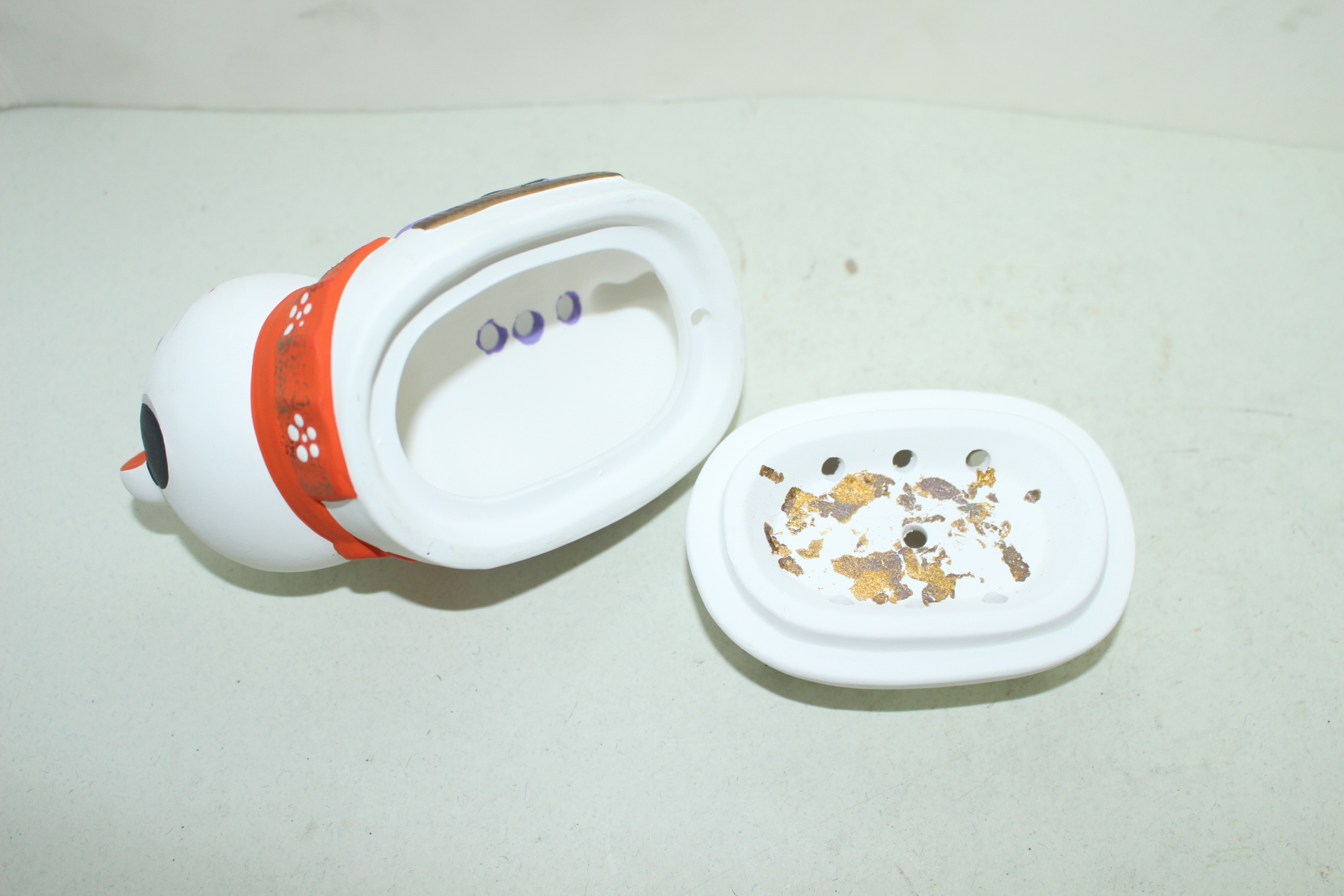 토기재질로된 고양이 향로