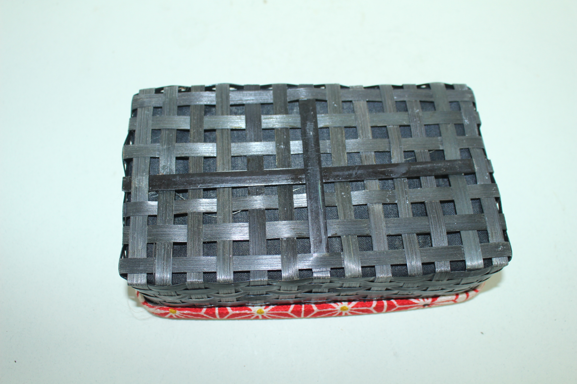 대나무와 천으로된 미사용 차도구함