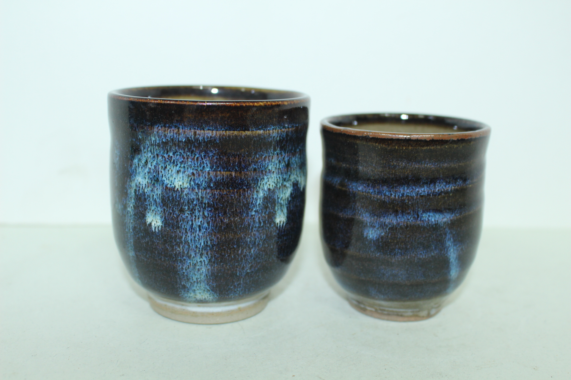 흑유청자 덴모꾸 부부잔셋트