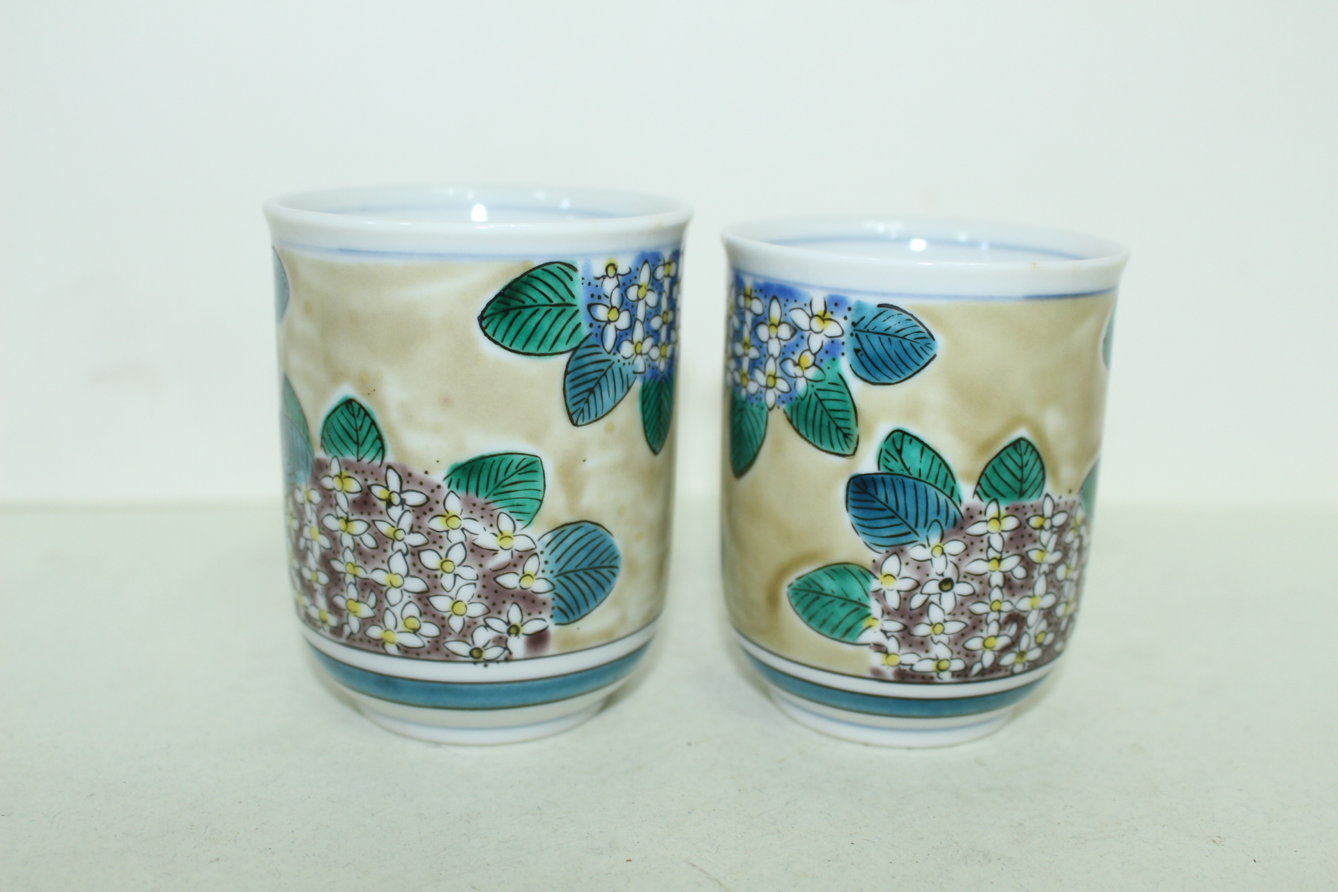 구다니 청화백자진사화문 부부잔셋트