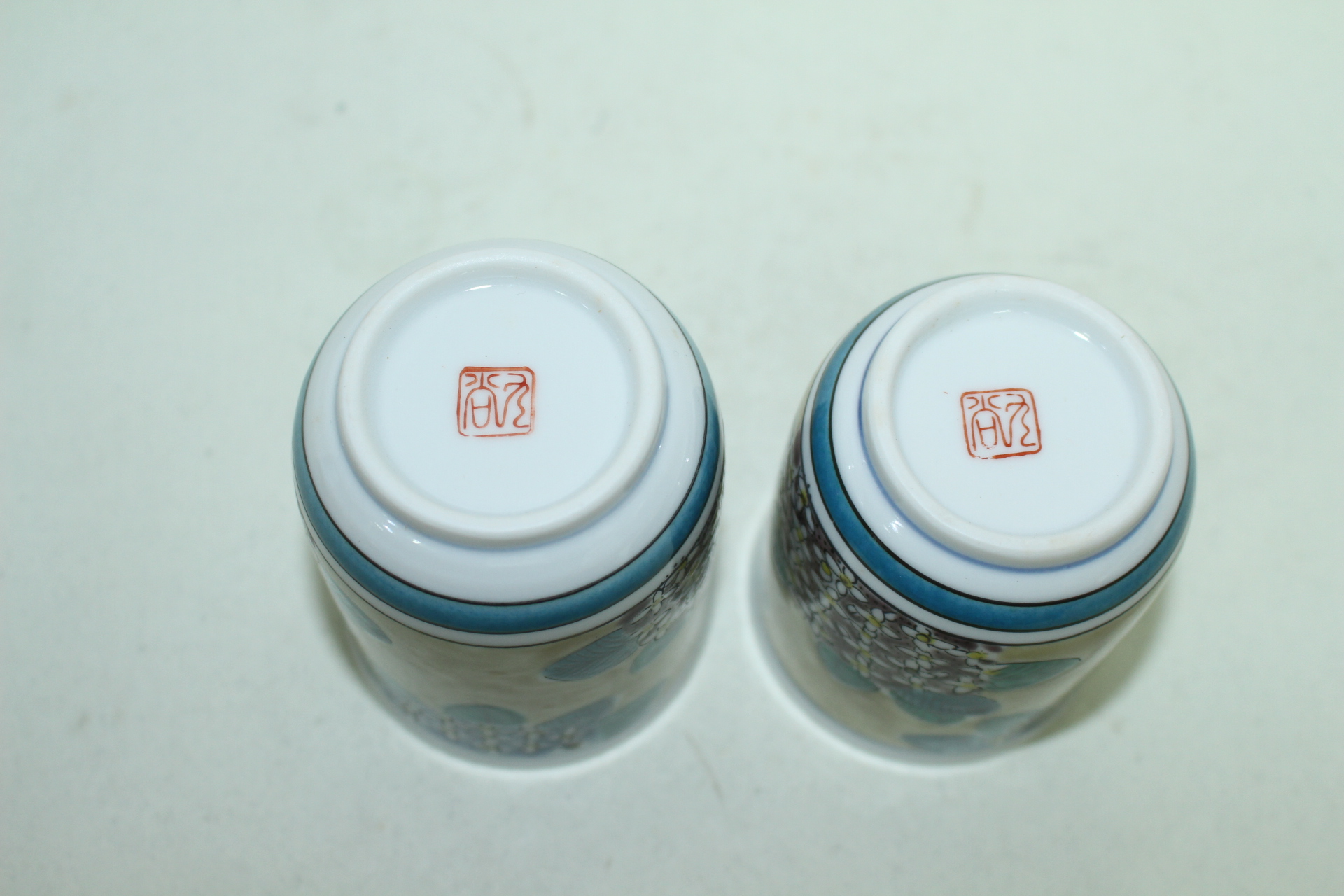 구다니 청화백자진사화문 부부잔셋트