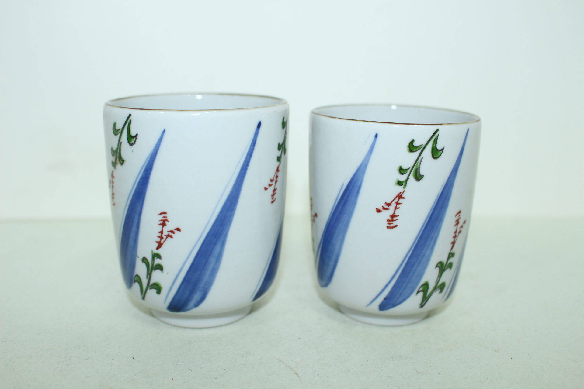 구다니 청화백자진사화문 부부잔셋트
