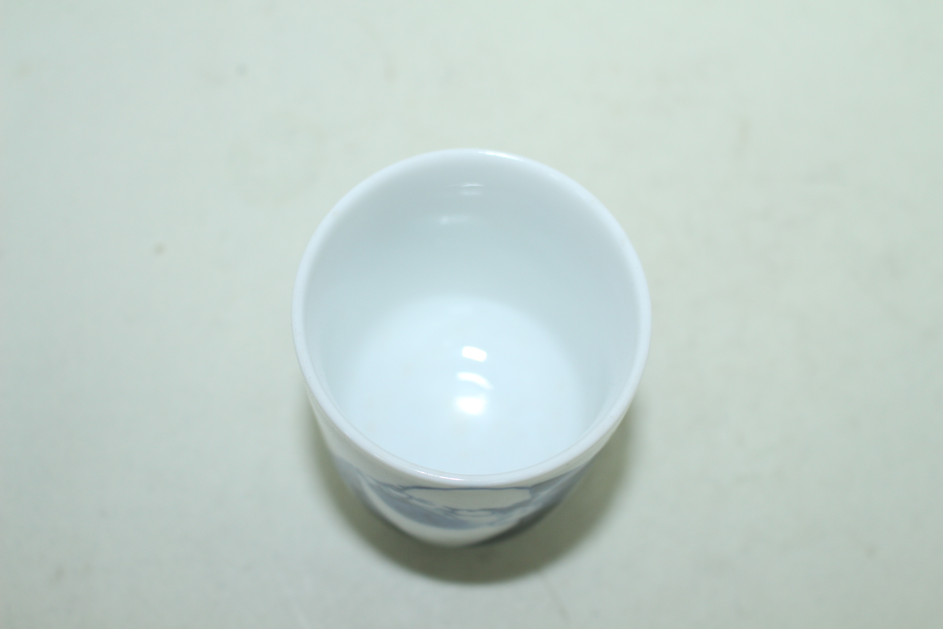 이마리 청화백자 달마문 잔