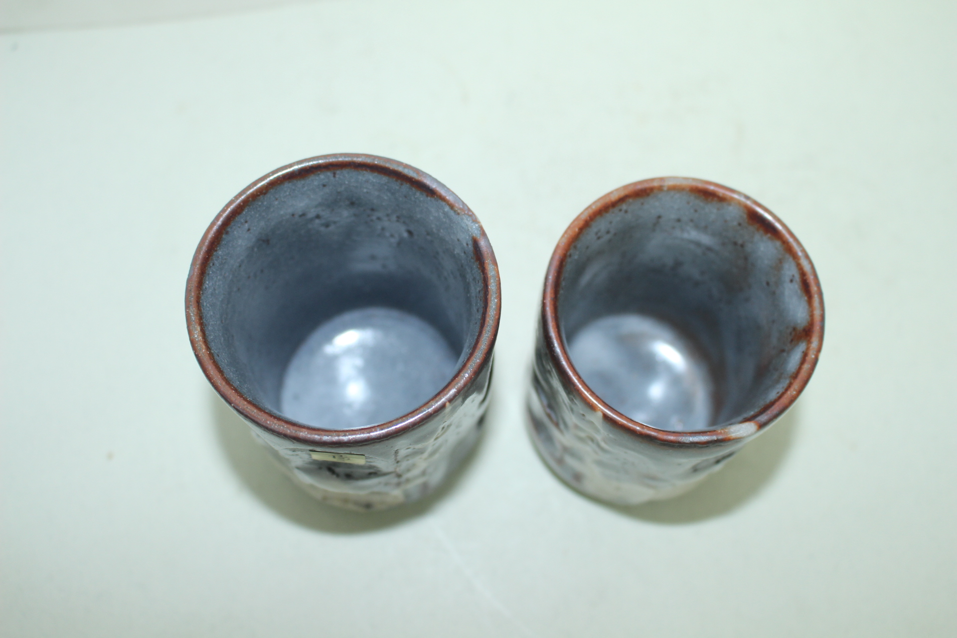 청자 백채화문 부부잔셋트