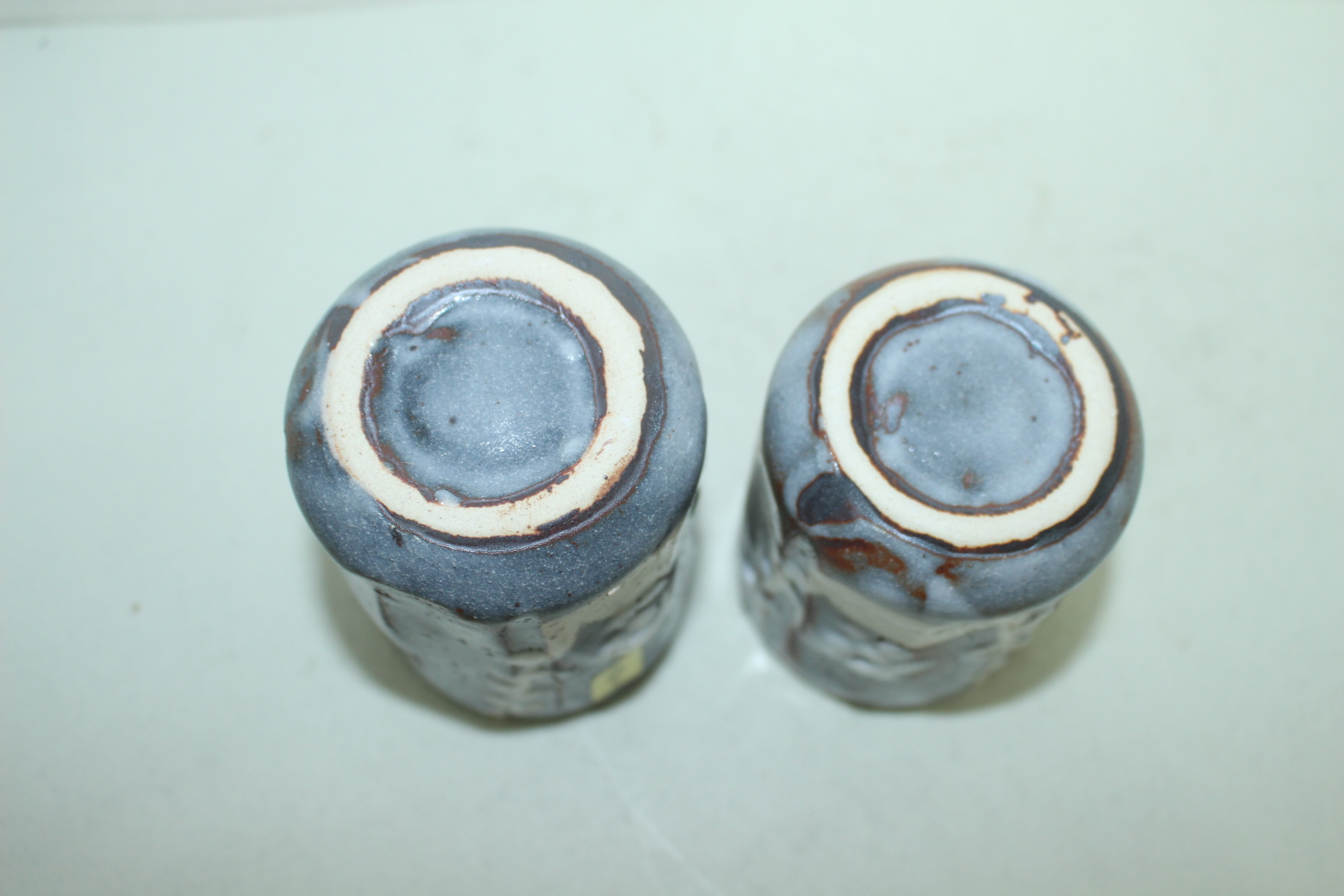 청자 백채화문 부부잔셋트