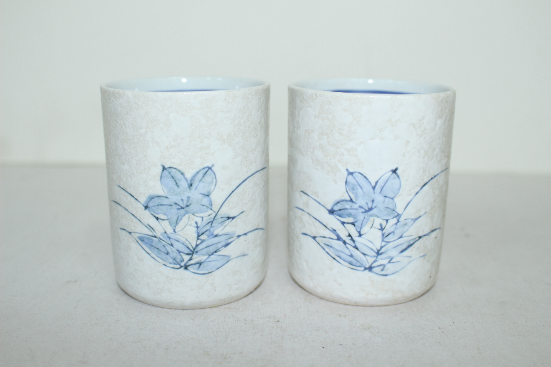 분청자 청화화문 부부잔셋트