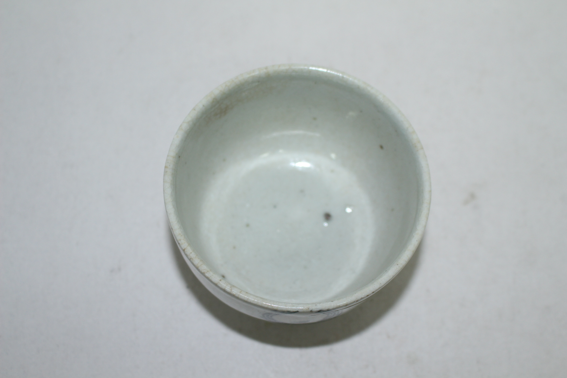 백자 진사추상화문 잔