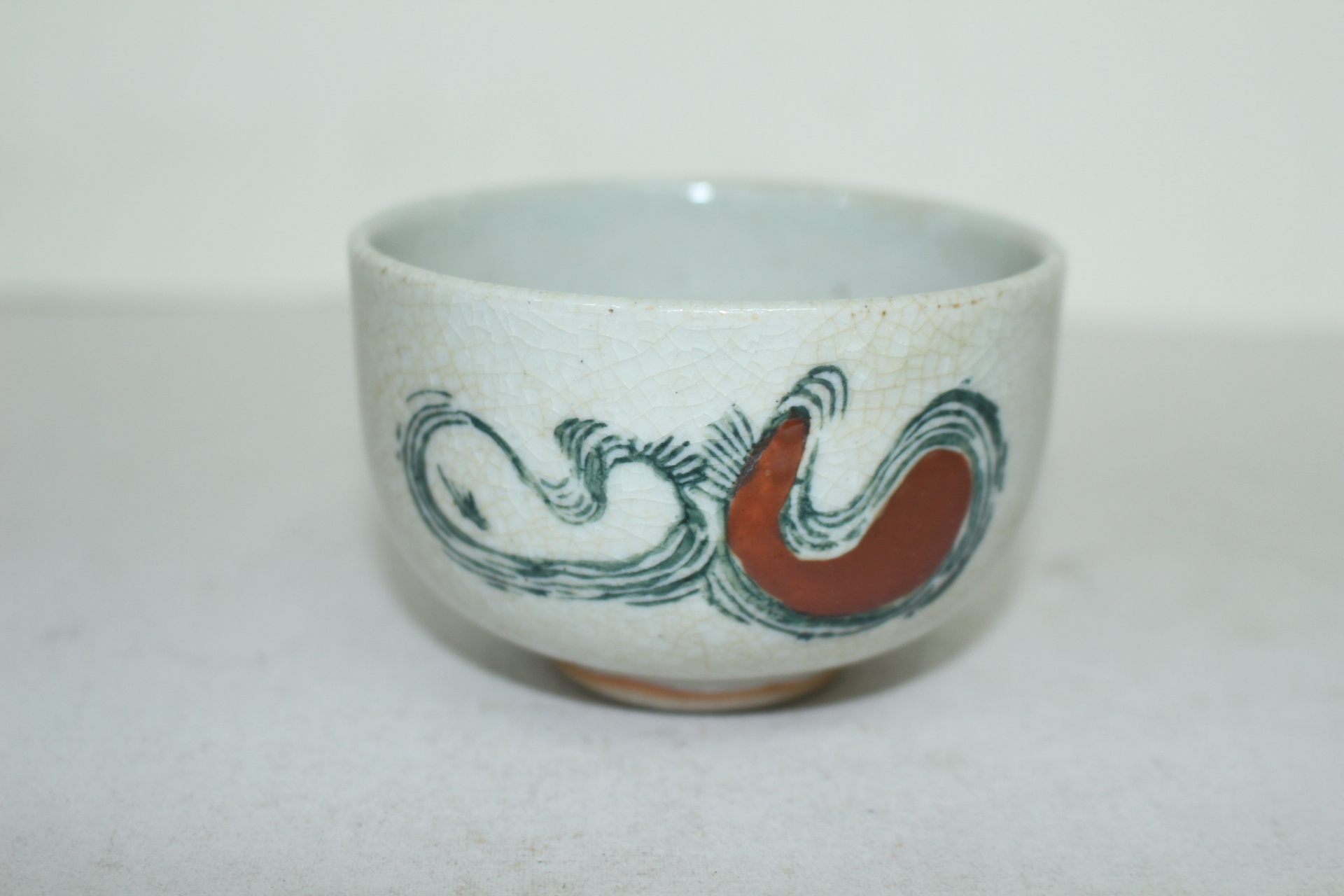 백자 진사추상화문 잔