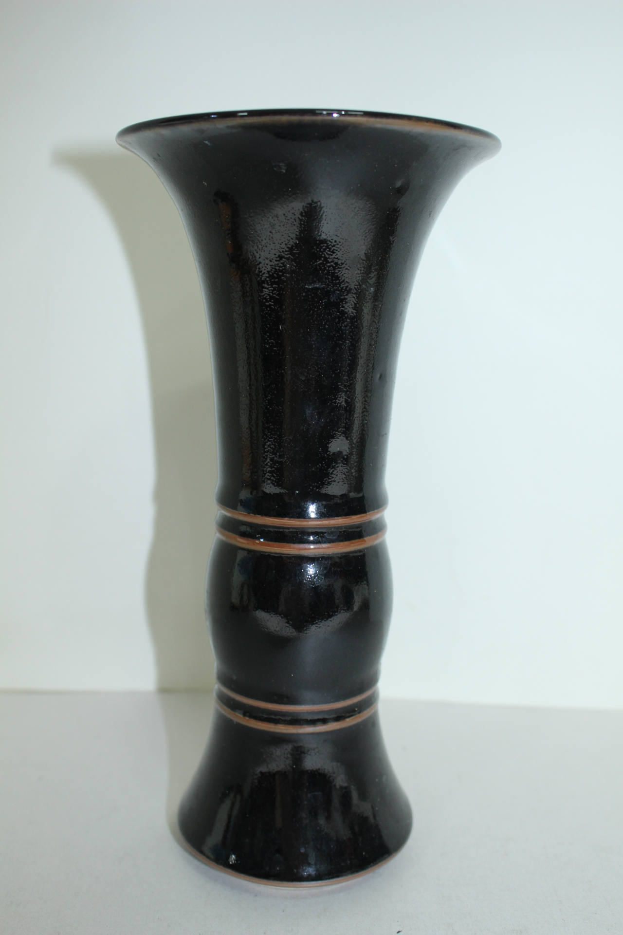 흑유청자 천목 화병