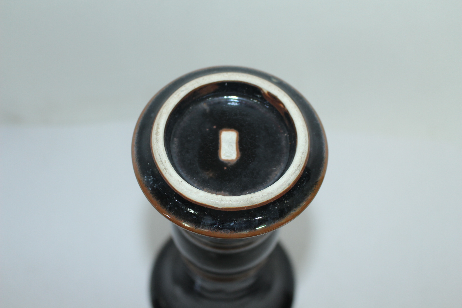 흑유청자 천목 화병