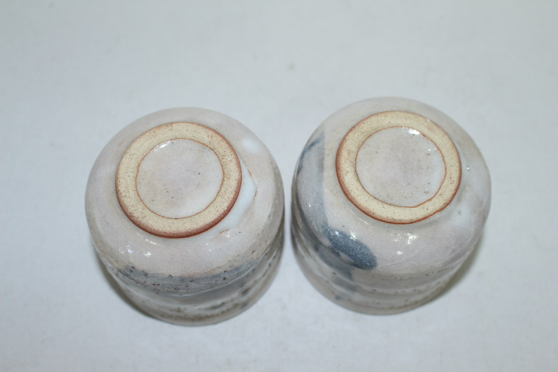 분청자 철화화문 부부잔 셋트