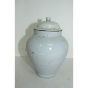 200년이상된 양촌 순백자 두껑있는 호