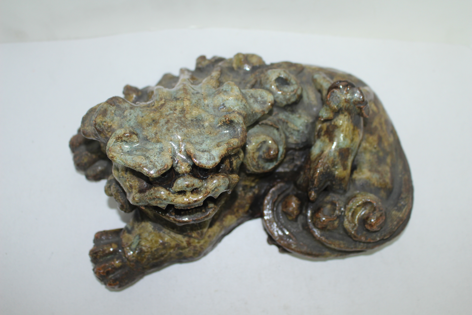 연대가좋은 골동 시가라끼 청자 해태조각상