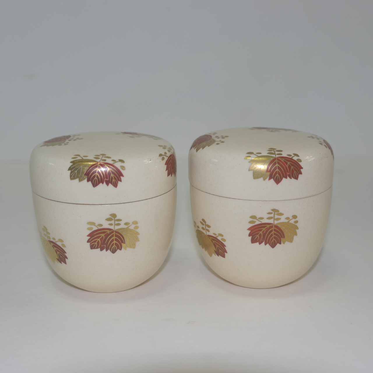 명품-사스마분청자 금채화문 향합 2점셋트