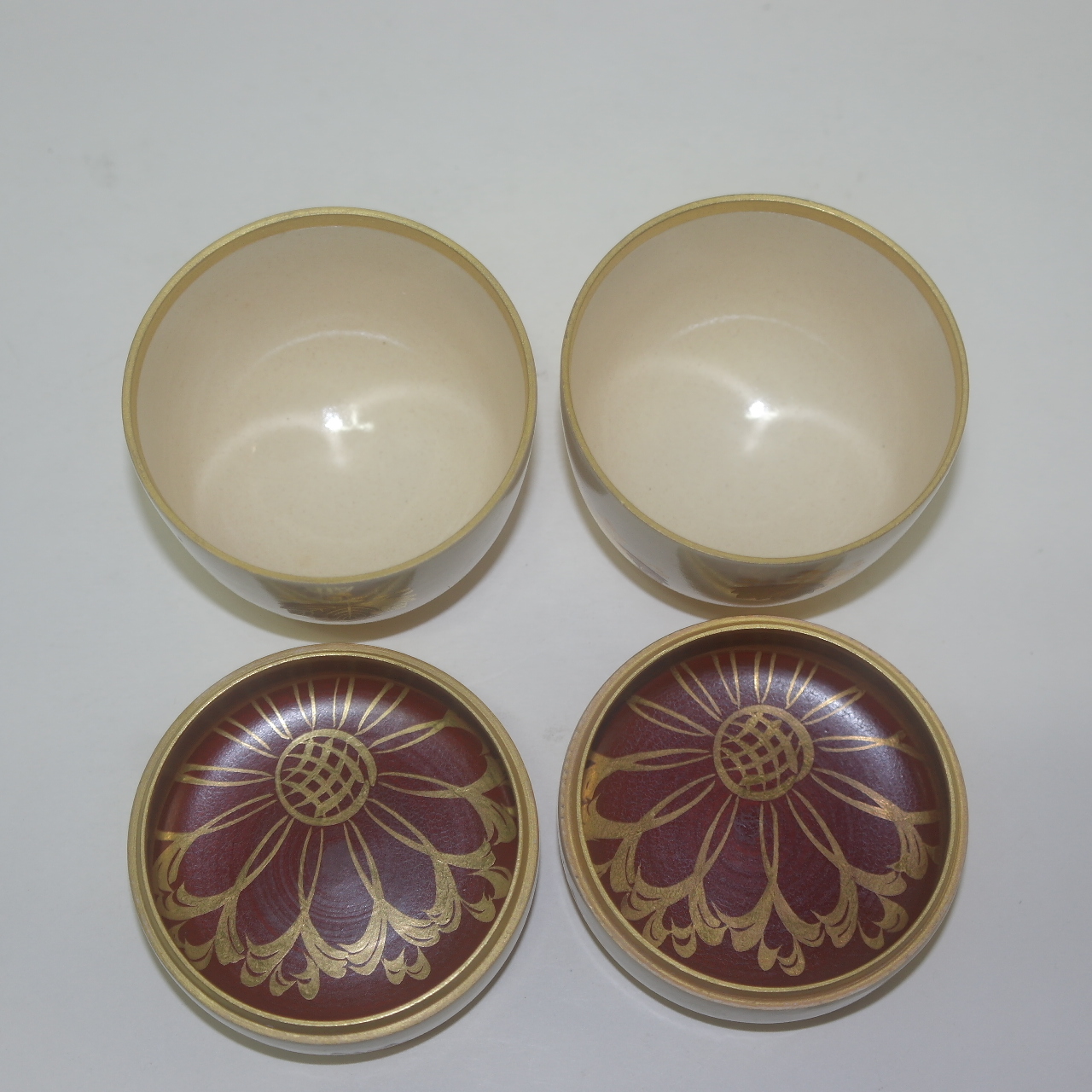 명품-사스마분청자 금채화문 향합 2점셋트