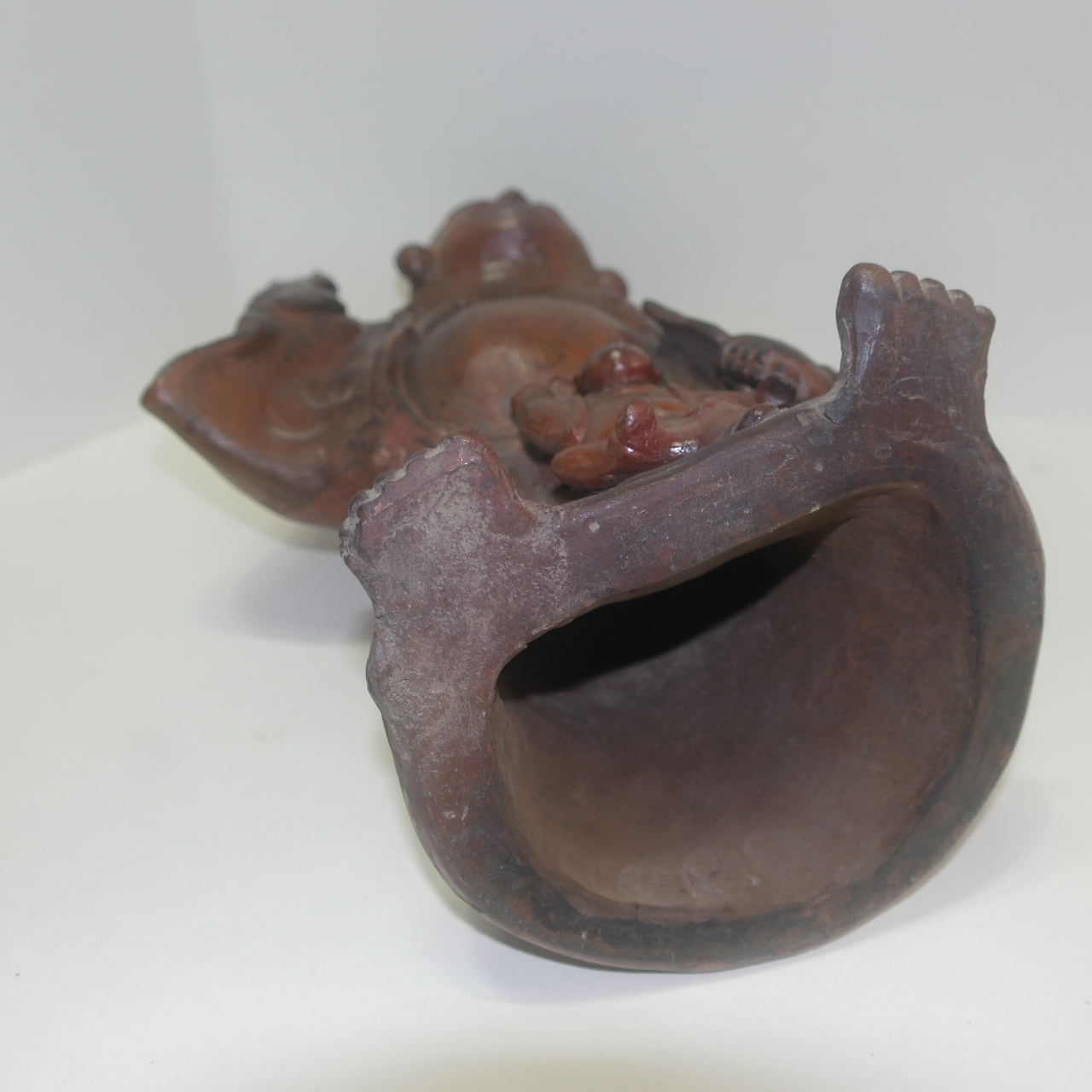 비젠야끼(備前) 청자 동자 달마대사 조각상