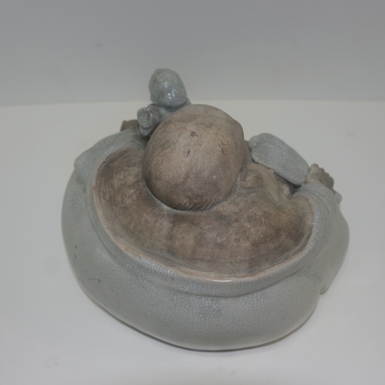 고구다니(古九谷) 백자 달마대사 조각상