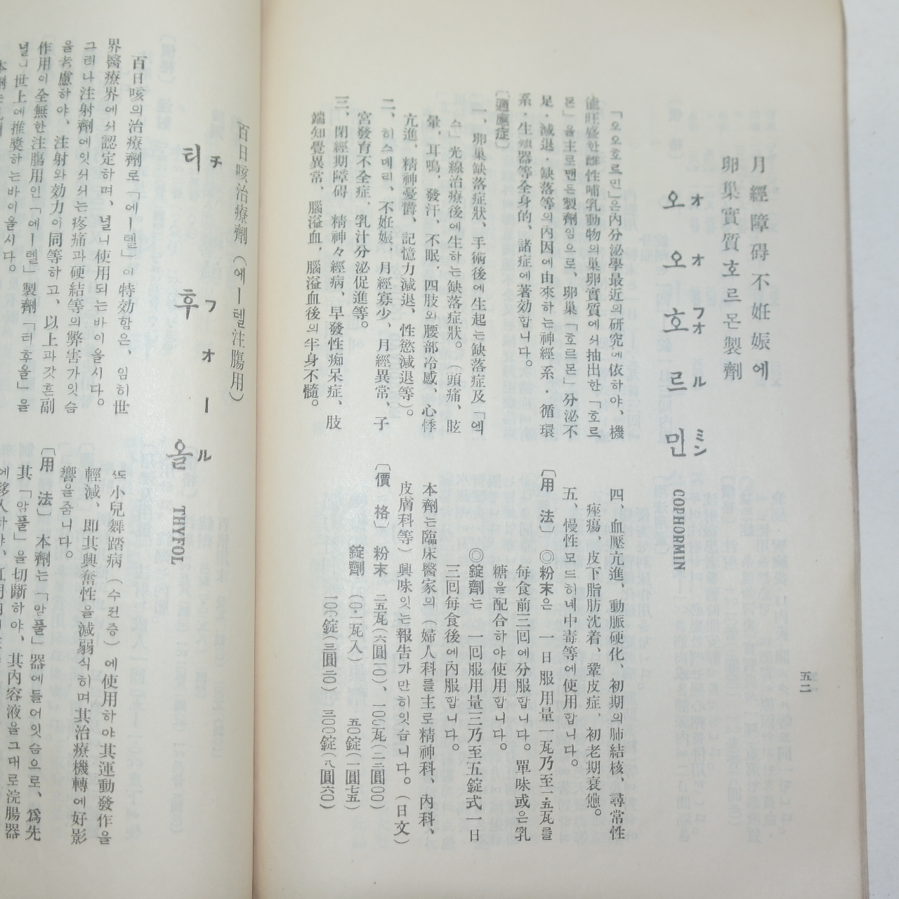 일제시기 국한문혼용 무전신약약효별소인(武田新藥藥效別素引)