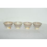 분청자 굽이있는 잔 4점