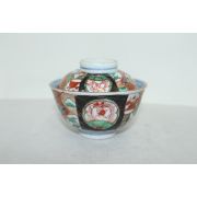 100년이상된 청화백자진사금채화문 개완