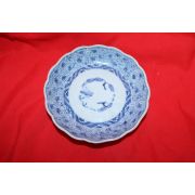 100년이상된 고이마리 성화년제명 청화백자화문 화형완