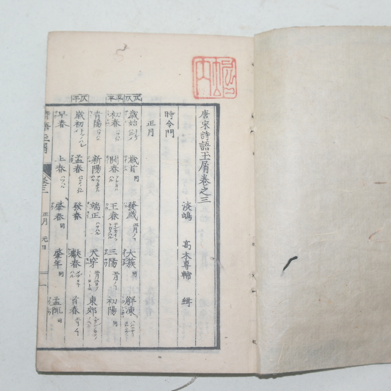 에도시기 일본목판본 당송시어옥설(唐宋詩語玉屑)권3,4  1책