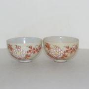 연대가좋은 구다니 진사백자화문 잔 2점