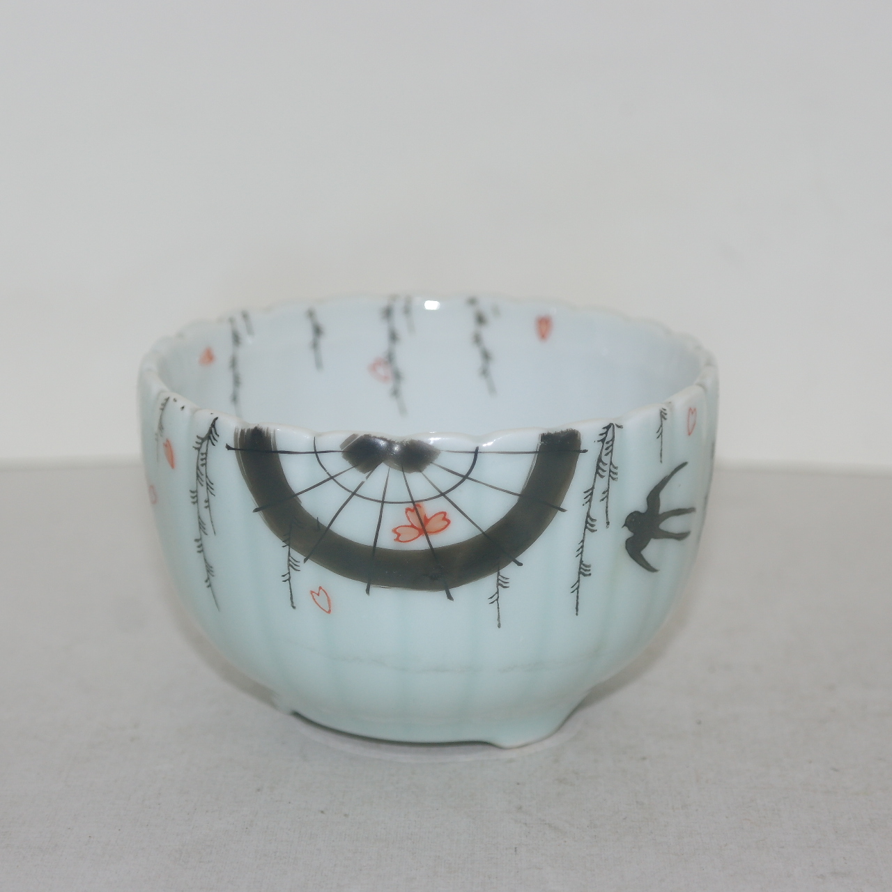 연대가좋은 이마리 백자철화버드나무제비문 향완