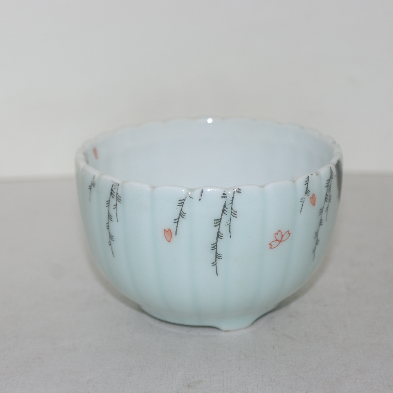 연대가좋은 이마리 백자철화버드나무제비문 향완