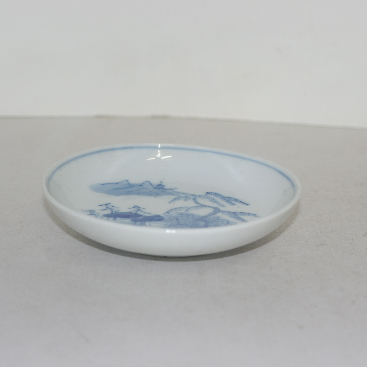 연대가좋은 청화백자 산수문완