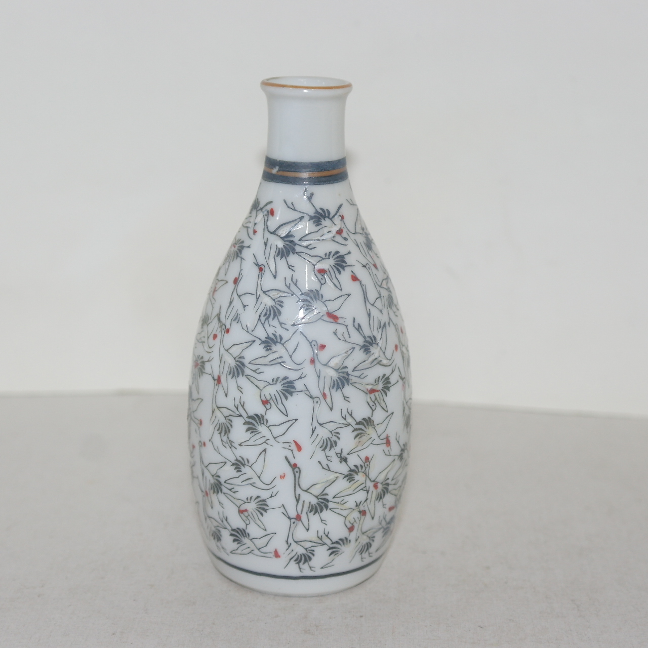 연대가좋은 철화백자 백학문 주병