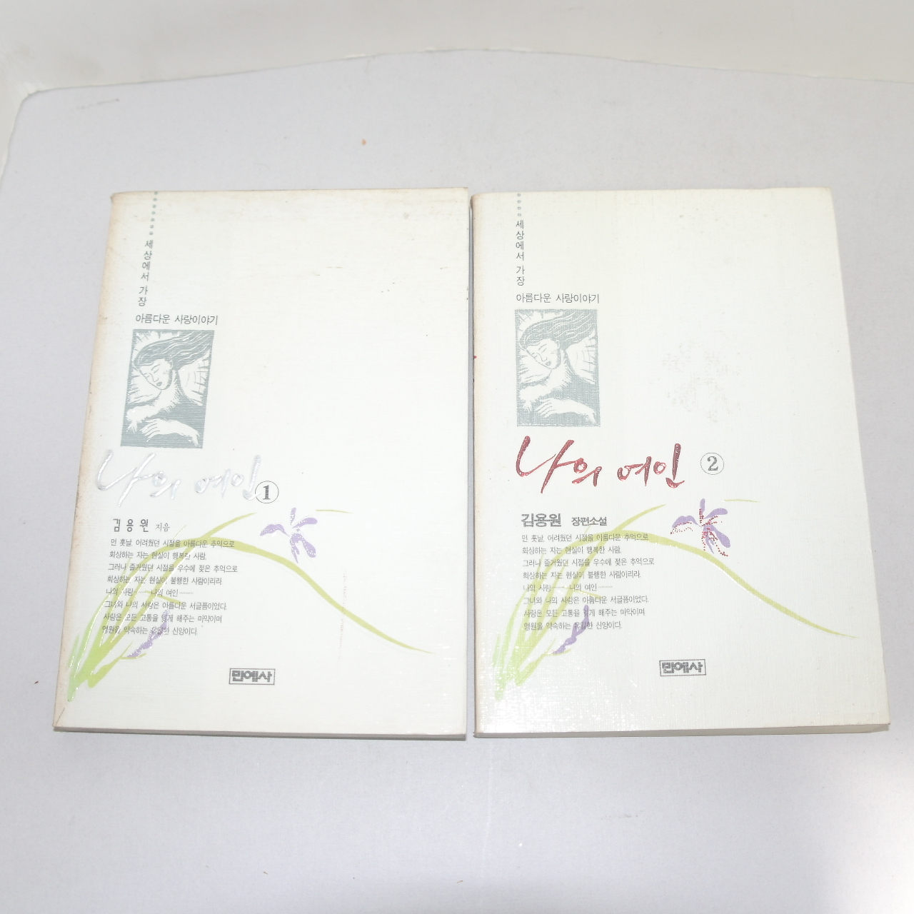 1994년 재판2쇄 김용원 나의 여인 2책완질